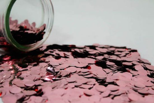 Metallic Small Confetti 1cm Light Pink 250g