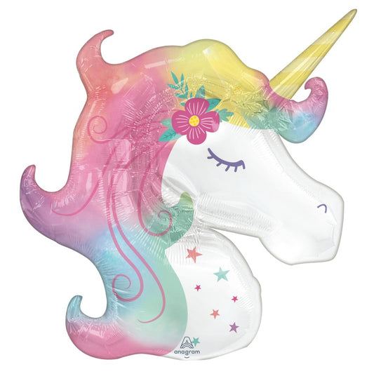 Large Foil Supershape Balloon Enchanted Unicorn