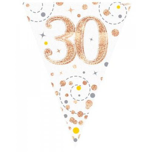 SPARKLING FIZZ ROSE GOLD FLAG BANNER 3.9M #30