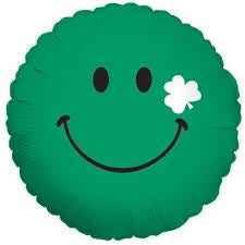Foil 18" Green Smiley Face