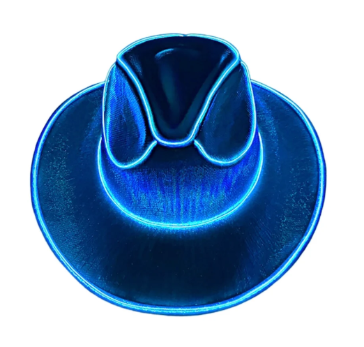 Light Up Cowboy Hat-Blue