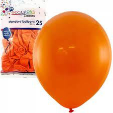 OCCASION BALLOON STD (30CM) PACK 25 - ORANGE