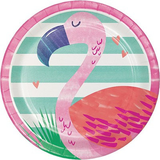 Pineapple And Friends Flamingo Lunch Plate 18cm Pack Of 8