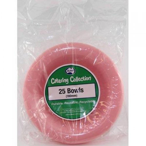 Plastic Bowl Light Pink Pack of 20