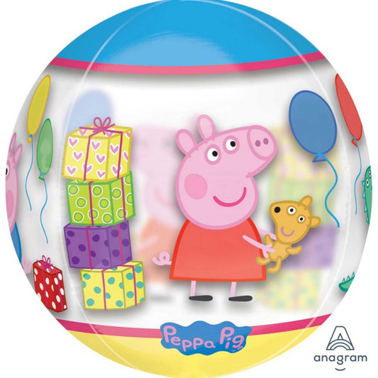 Orbz Clear Peppa Pig 40CM ROUND BALLOON