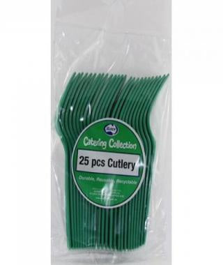 Plastic Forks Green Pack of 20