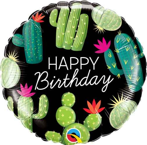 Foil Balloon 18"(45cm) Birthday Cactuses
