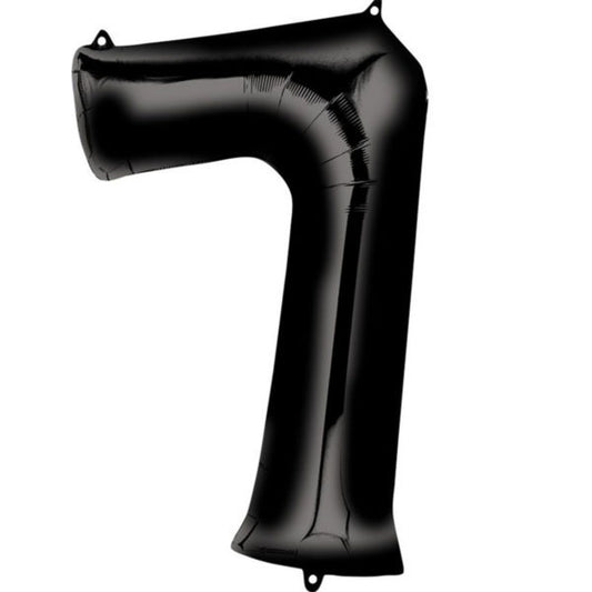 Large Foil Number Balloon 34"(86cm) Black 7