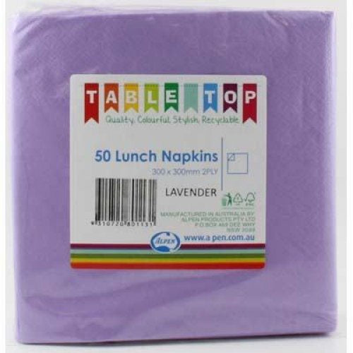 Lunch Napkins Lavender Pack of 50