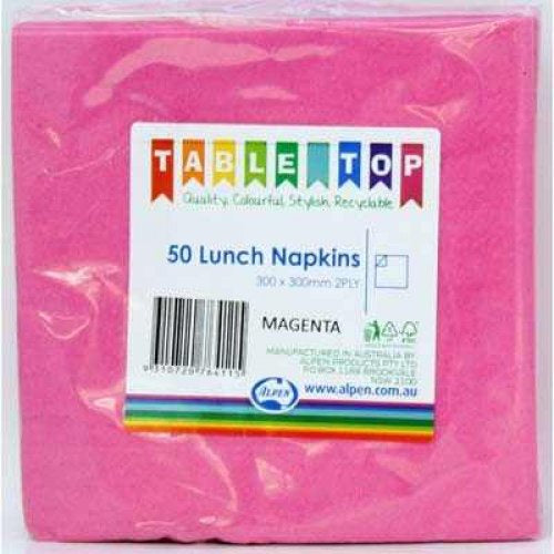 Lunch Napkins Magenta Pack of 50