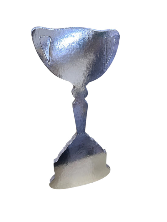 200mm Trophy Cup Cutouts – Silver Foil (Pack of 12)