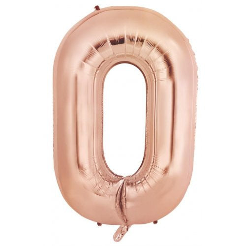 34"(86CM) Decrotex Foil Balloon Alphabet Rose Gold #O