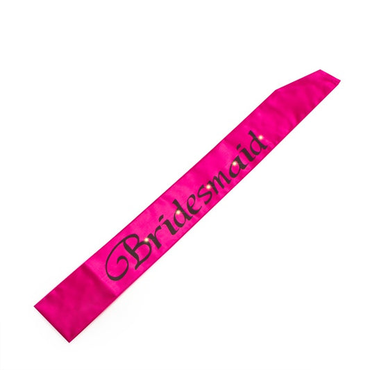Bridesmaid Flashing Sash Hot Pink