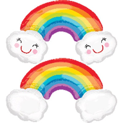 Large Foil Balloon Supershape Rainbow Cloud 93cm x 55cm