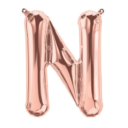Foil Balloon 16" Letter Rose Gold #N