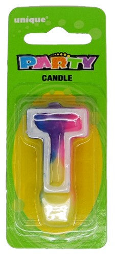Rainbow Alphabet Candle T