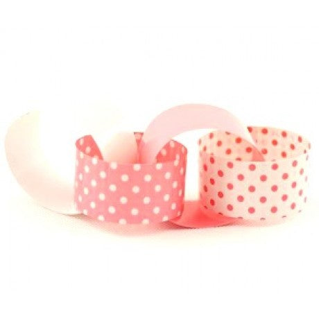 PAPER CHAIN- PINK W/ WHITE DOTS