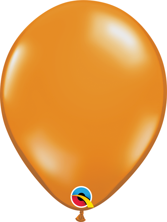11" Helium Quality Jewel Latex Balloons Mandarin Orange Pack Of 100
