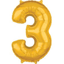 Foil Balloon Medium Size Gold #3