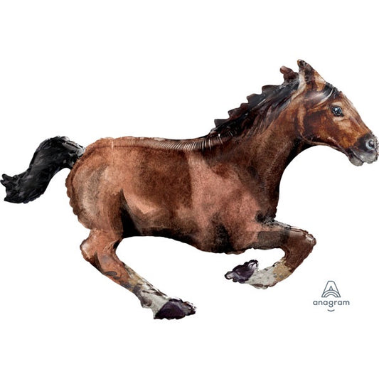 LARGE FOIL SUPERSHAPE BALLOON GALLOPING HORSE 101CM