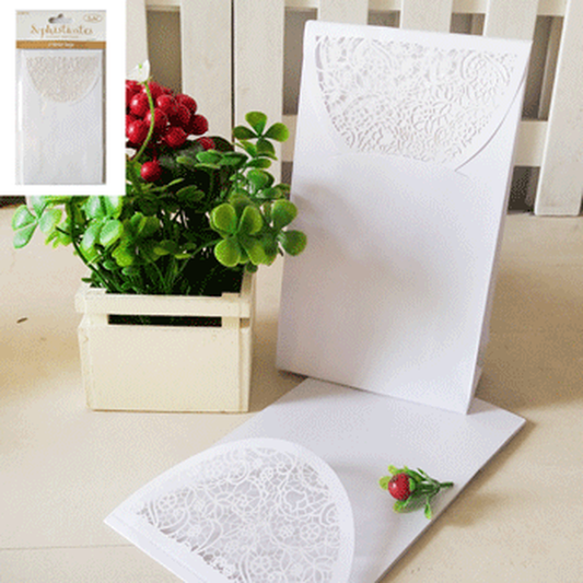 WEDDING FAVOR BAG DIE CUT WHITE