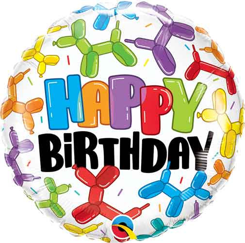 Birthday Balloon Dogs Foil Balloon 18"(45cm)