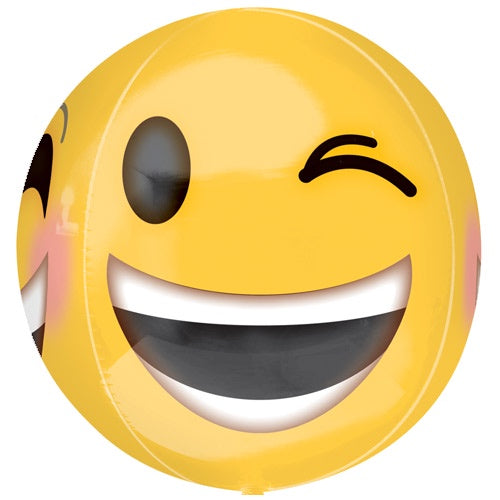 Winking Emoticons Orbz Balloon
