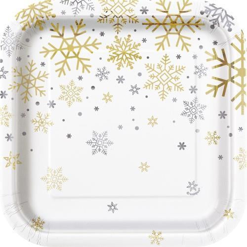SNOWFLAKE G&S FOIL 8x7"SQ PLAT