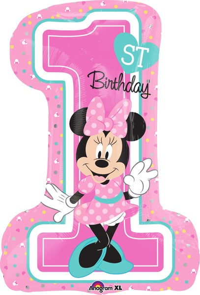 Large Foil Supershape Balloon Baby Minnie Mouse Fun To Be One