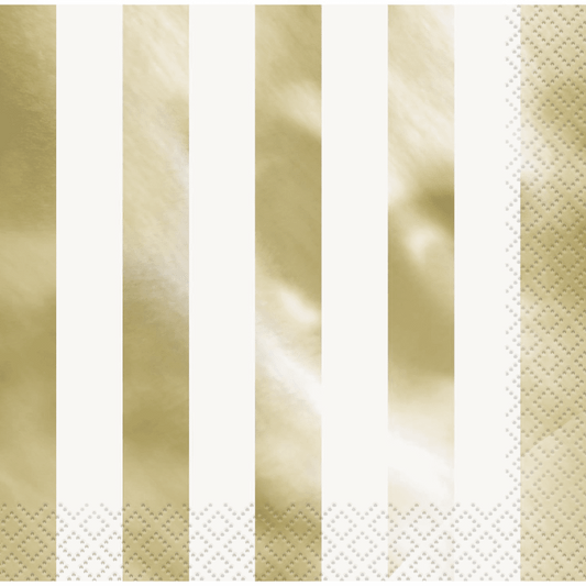 STRIPES LUNCH NAPKINS GOLD