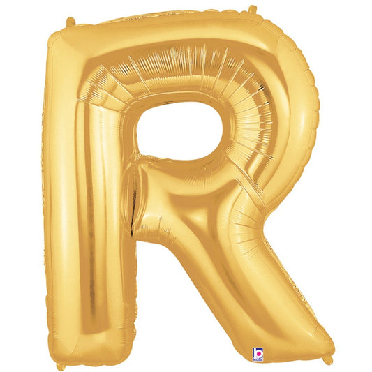 Large Foil Alphabet 34inch Balloon Gold - R
