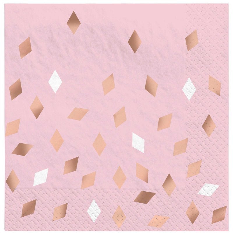 Blush Birthday Lunch Napkins Pack Of 16