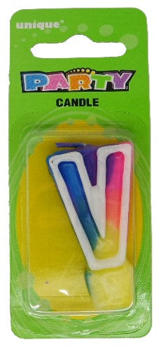 RAINBOW ALPHABET CANDLE V