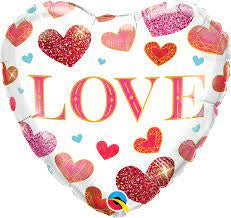 Jewel Love Heart Foil Balloon 18''(46cm)”