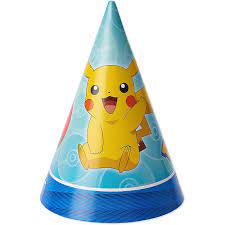 Pokemon Party Hats Pack Of 8