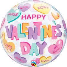 22" SINGLE BUBBLE VALENTINE'S CANDY HEARTS