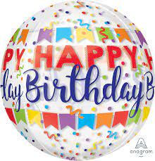 Orbz Happy Birthday Colourful Bunting 16''(40cm)