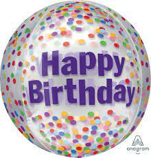 Orbz Happy Birthday Small Colourful Dots 16''(40cm)