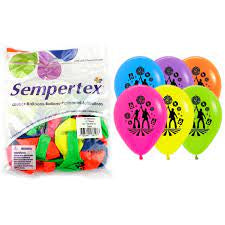 30cm Disco Neon Assorted Latex, 25PK