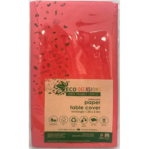 Tablecover PAPER Rectangle 250x125cm RED