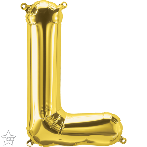 Foil Balloon 16" Letter Gold #L