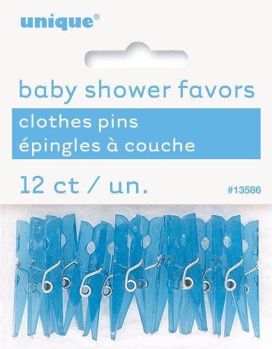 Blue Clothes Pins Pack Of 12