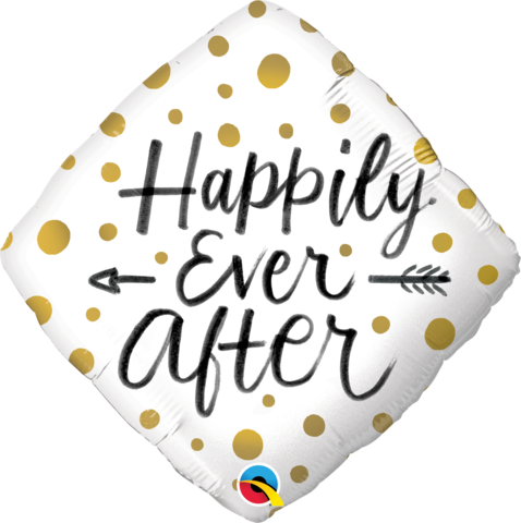 Happily Ever After Diamond Foil Balloon 18"