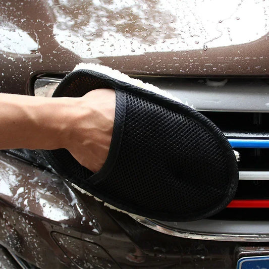 Hair gloves for car washing, automatic cleaning brush soft hair waxing lap car wash clean clothing, cashmere gloves salary