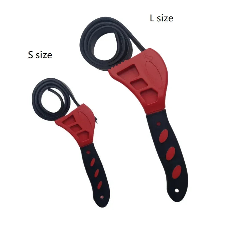 6/8 Inch Belt Wrench Oil Filter Remover Adjustable Chain Strap Spanner Vehicle Maintenance Tool Disassembly Oil Filter Extractor
