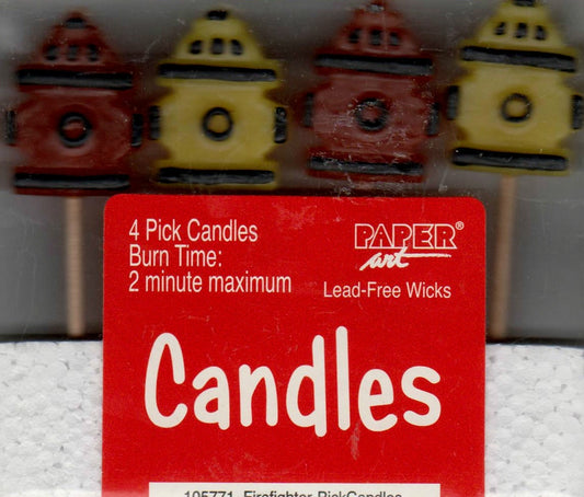 FIREFIGHTER PICK CANDLES PACK OF 4