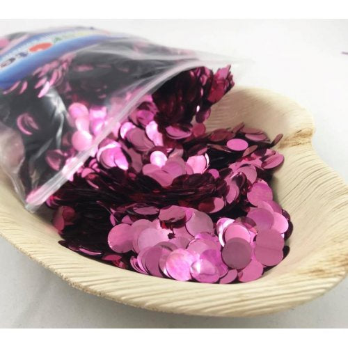 Metallic Small Confetti 1cm Light Pink 250g Alpen