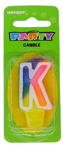 Rainbow Alphabet Candle K