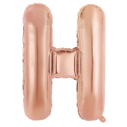 34"(86CM) Decrotex Foil Balloon Alphabet Rose Gold #H