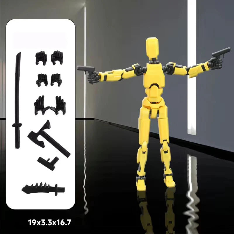 Multi-Jointed Movable Shapeshift Robot 3D Printed Mannequin Dummy 13 Action Figure Full Body Movable Robot Parent-Children Games